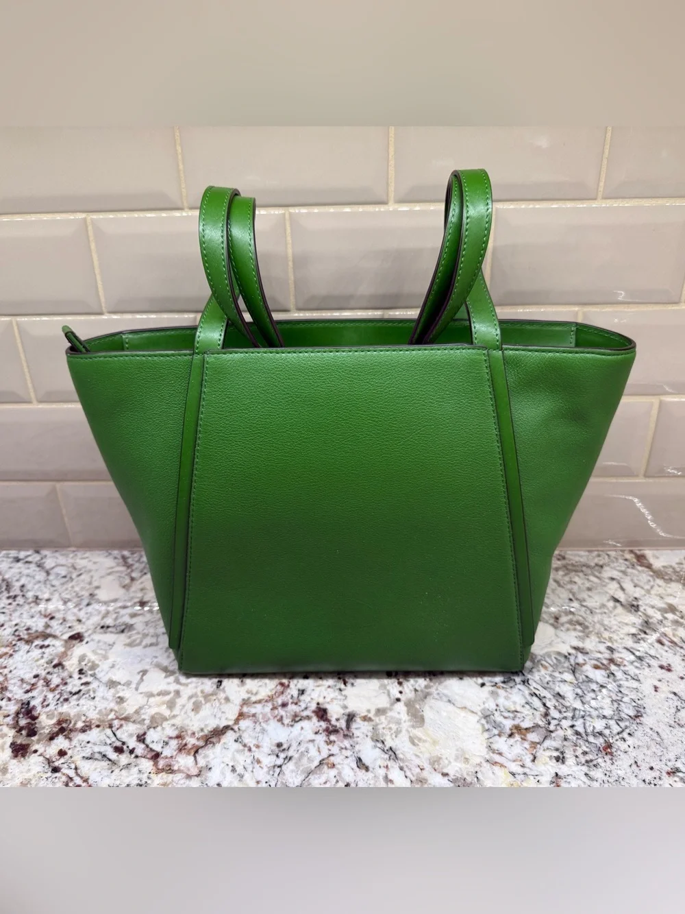 MICHAEL KORS Whitney Green Leather Handbag